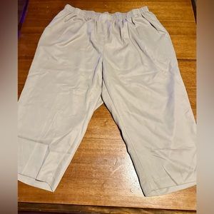 Plus Beige Pants Capris with Rhinestone Calf Embellishments Size 20W